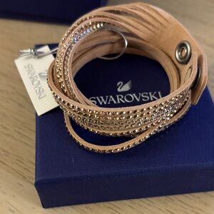 Swarovski Beige Crystal Studded Bracelet